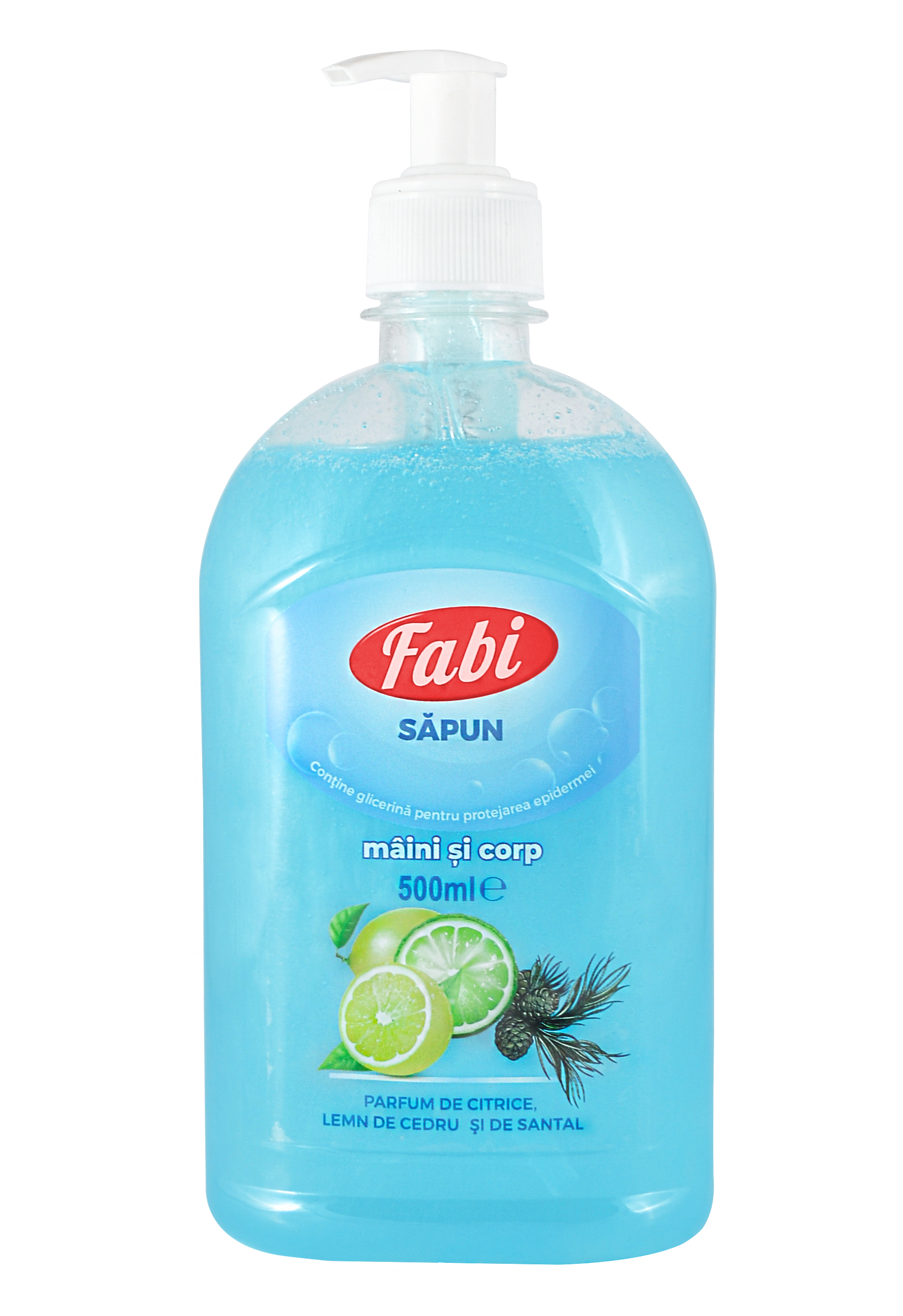 Sapun lichid citrice cu pompita Fabi 500ml